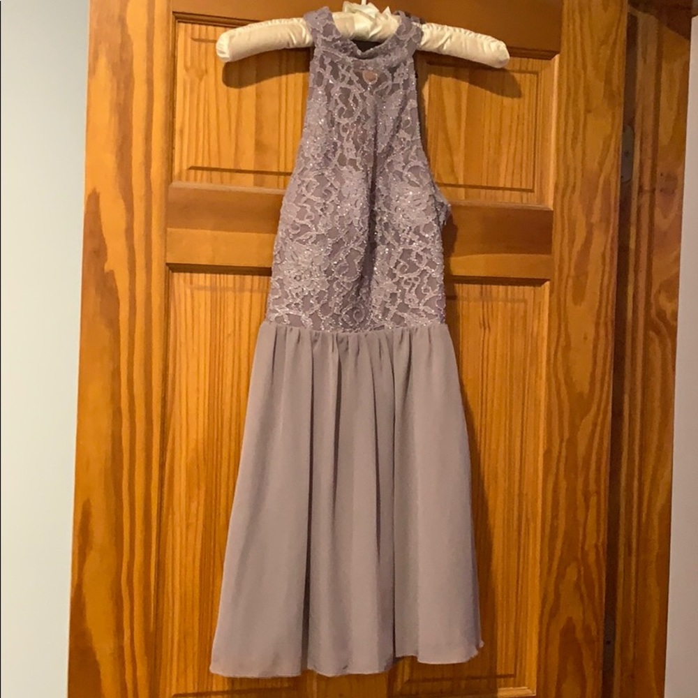 Mauve party dress by Windsor.